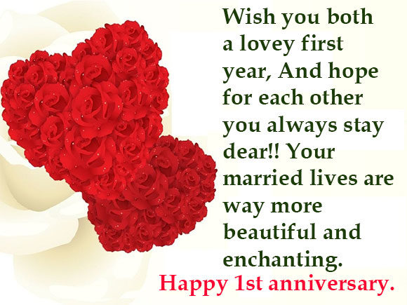 1'St wedding Anniversary Wishes  - Wedding Anniversary Messages